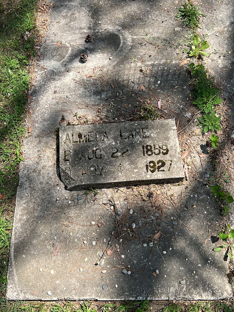 Almeda Lane's grave. Photo 1