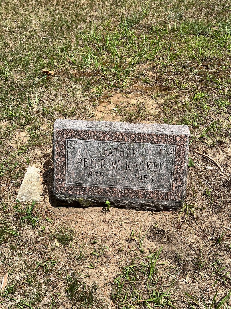 Peter W. Rackel's grave. Photo 1