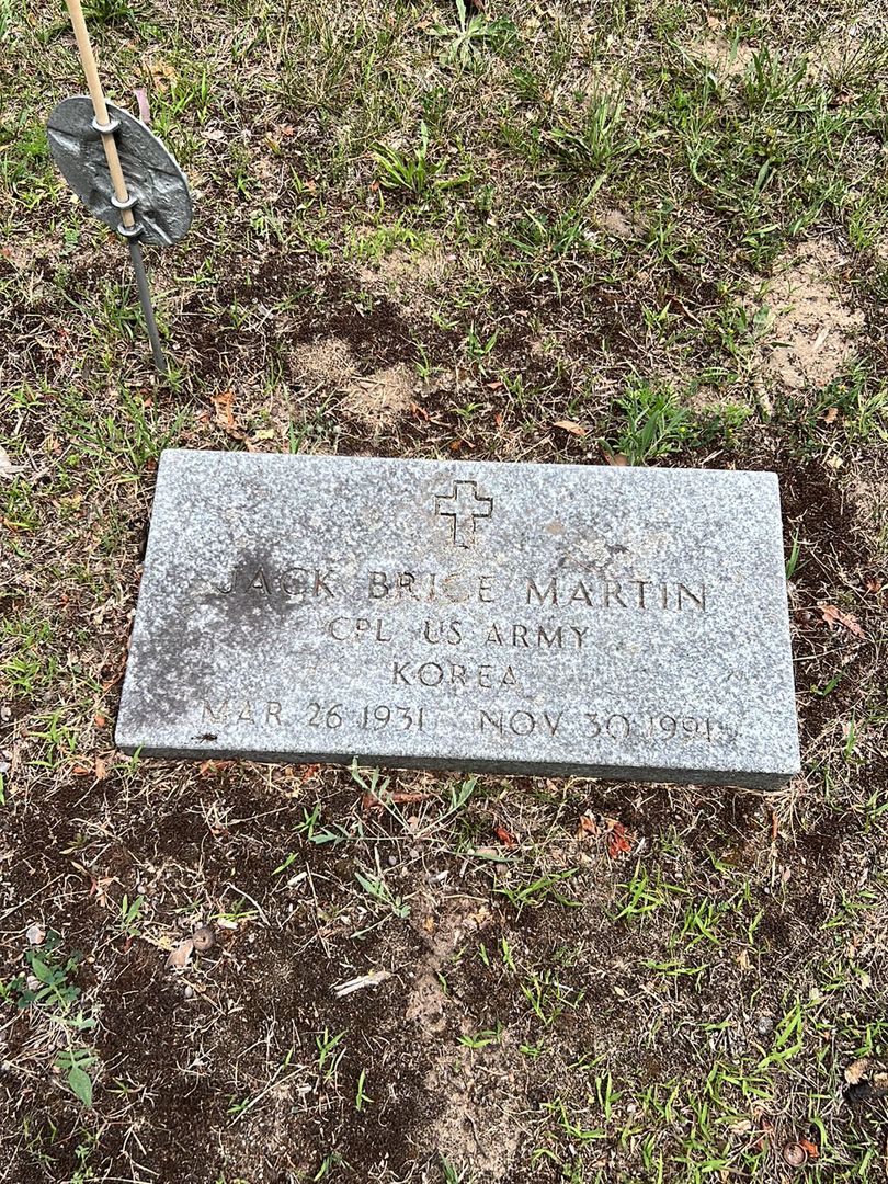 Jack Brice Martin's grave. Photo 1