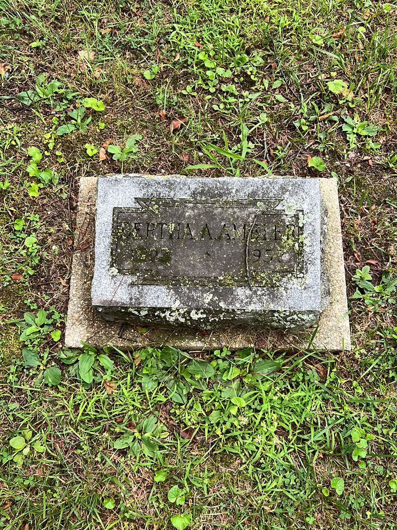 Bertha A. Ambler's grave. Photo 1