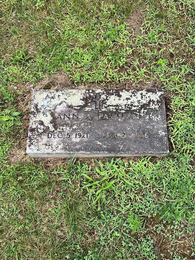 Ann A. Patteen's grave. Photo 1
