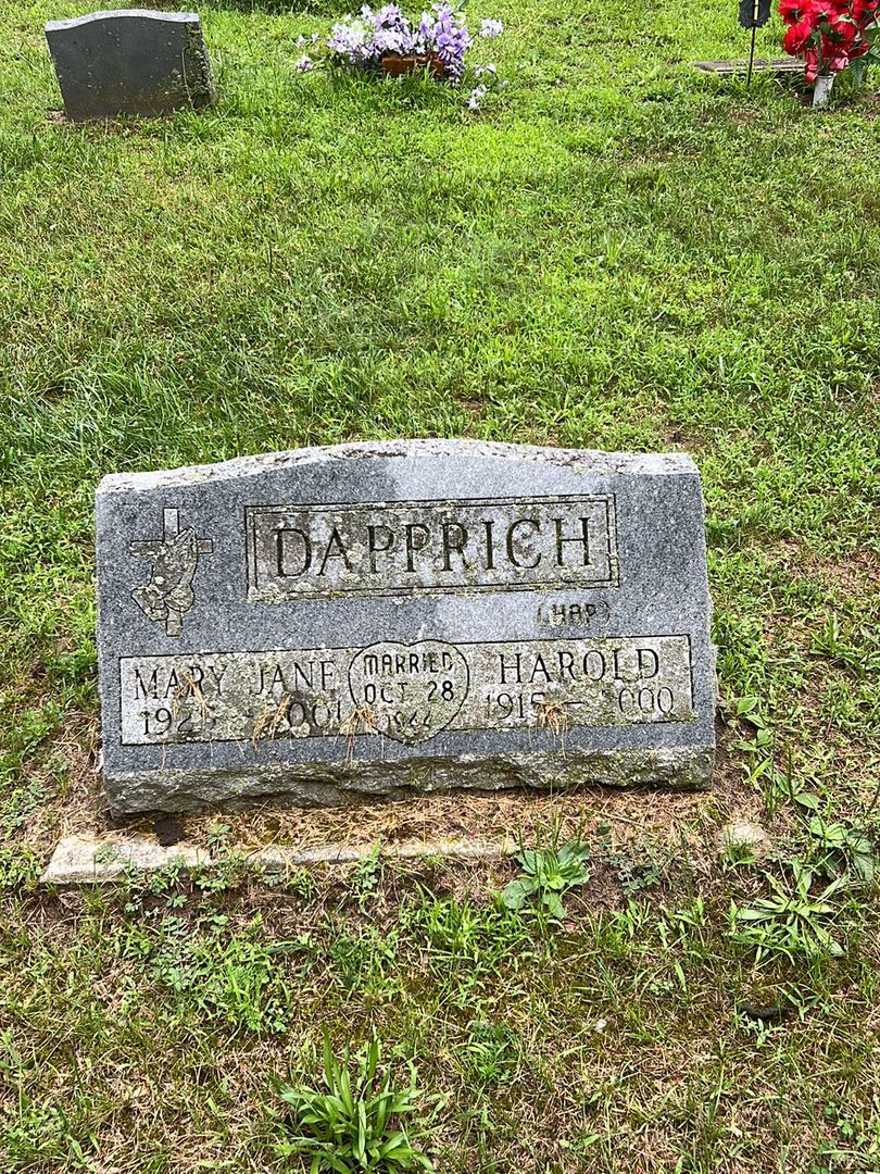 Mary Jane Dapprich's grave. Photo 1