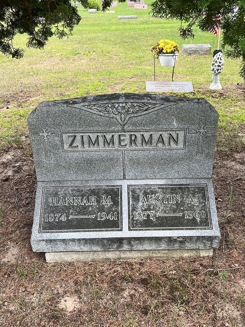 Austin A. Zimmerman's grave. Photo 1