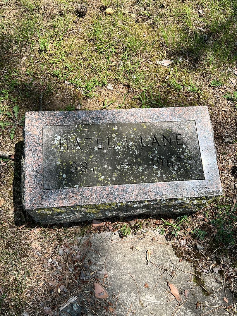 Hazel I. Lane's grave. Photo 1