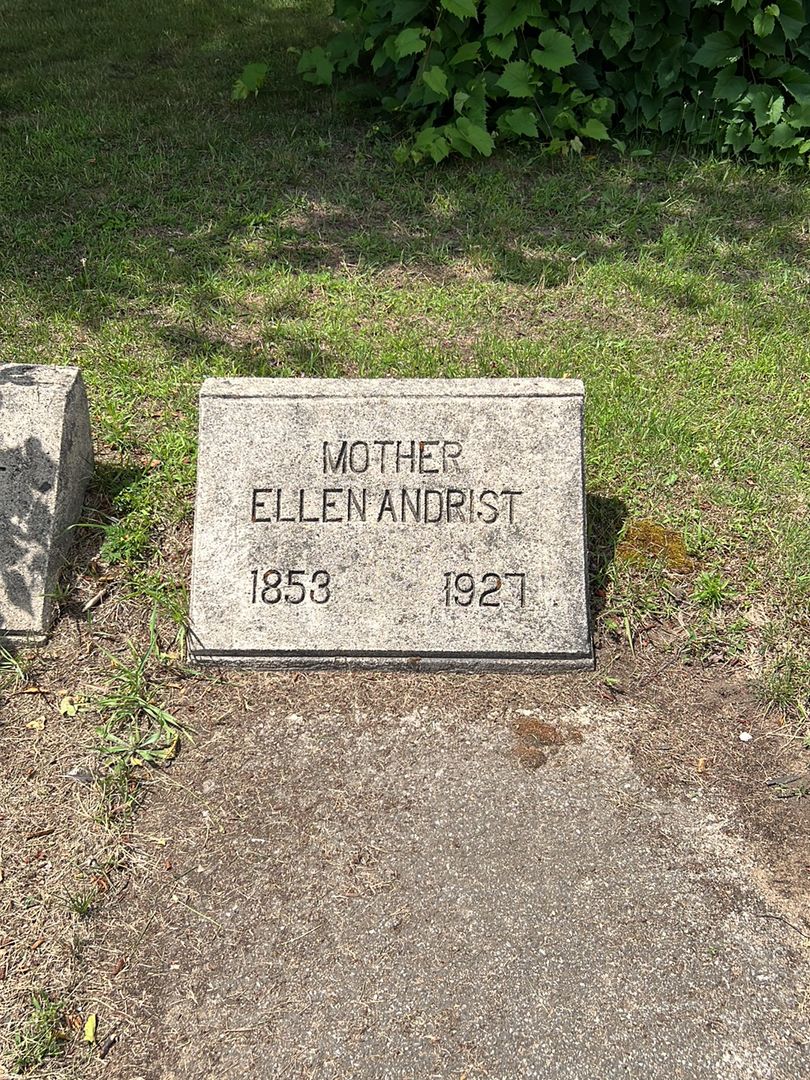 Ellen Andrist's grave. Photo 1