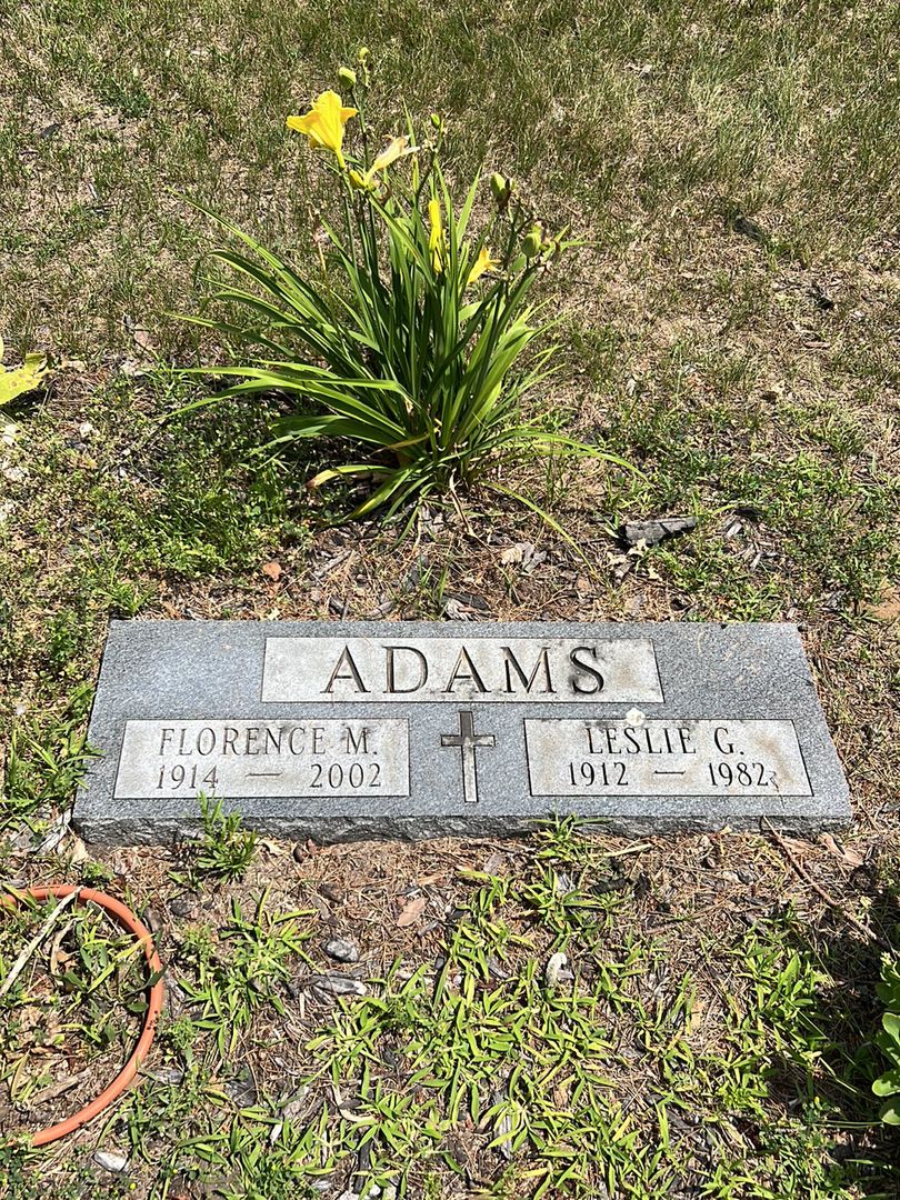 Florence M. Adams's grave. Photo 1